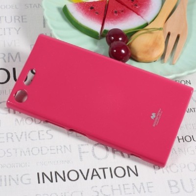 Sony Xperia XZ Premium (XZ Premium Dual) tamsiai rožinis Mercury kieto silikono (TPU) dėklas - nugarėlė / Priedai.lt