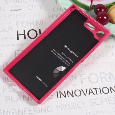 Sony Xperia XZ Premium (XZ Premium Dual) tamsiai rožinis Mercury kieto silikono (TPU) dėklas - nugarėlė / Priedai.lt