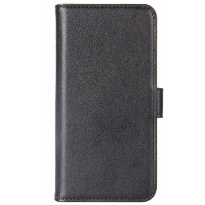 Sony Xperia XZ Premium (Xperia XZ Premium Dual) atverčiamas juodas odinis dėklas - piniginė / Priedai.lt