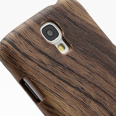 Samsung Galaxy S4 i9505 plastikinis tamsaus medžio dėklas (dėkliukas, nugarėlė) (Samsung Galaxy S IV i9505, i9500, i9502 dėklas)