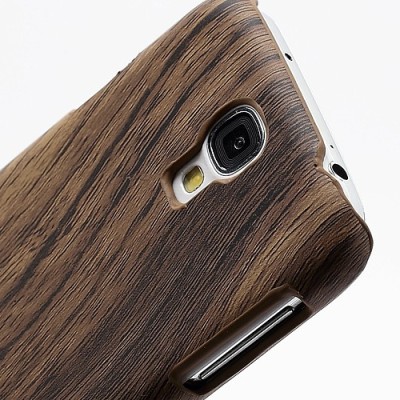 Samsung Galaxy S4 i9505 plastikinis tamsaus medžio dėklas (dėkliukas, nugarėlė) (Samsung Galaxy S IV i9505, i9500, i9502 dėklas)
