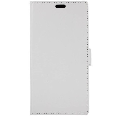 LG K10 2017 (X400, M250N) atvēramais ādas balts maciņš (maks) / Vacins.lv