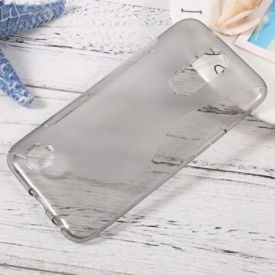 LG K10 (K420N) cieta silikona (TPU) dzidrs (pelēks) un matēts apvalks / Vacins.lv