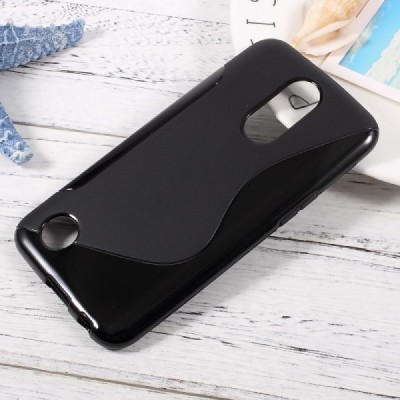 LG K10 (K420N) cieta silikona (TPU) melns apvalks / vacins.lv