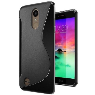 LG K10 (K420N) cieta silikona (TPU) melns apvalks / vacins.lv