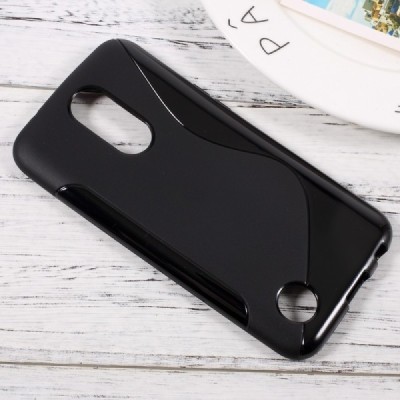 LG K10 (K420N) cieta silikona (TPU) melns apvalks / vacins.lv