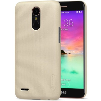 LG K10 2017 (X400, M250N) Nillkin Frosted Shield zelta plastmasas apvalks + ekrāna aizsargplēve / Vacins.lv