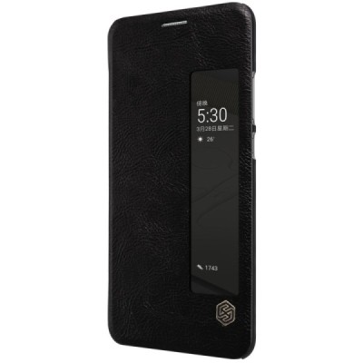 Prabangus „Nillkin“ Qin serijos juodas odinis atverčiamas Huawei P10 (Huawei Ascend P10) dėklas - knygutė / Priedai.lt