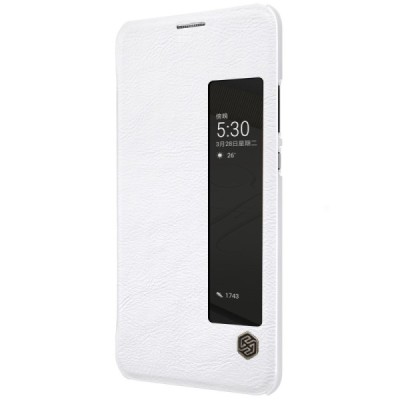 Prabangus „Nillkin“ Qin serijos baltas odinis atverčiamas Huawei P10 (Huawei Ascend P10) dėklas - knygutė / Priedai.lt
