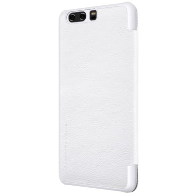 Prabangus „Nillkin“ Qin serijos baltas odinis atverčiamas Huawei P10 (Huawei Ascend P10) dėklas - knygutė / Priedai.lt