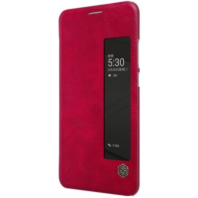 Greznais „Nillkin“ Qin sērijas ādas atvērams sarkans Huawei P10 (Huawei Ascend P10) maciņš / Vacins.lv
