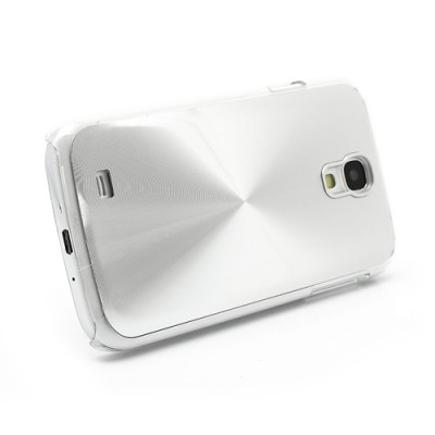 Samsung Galaxy S4 i9505 plastikinis cd stiliaus sidabrinis dėklas (dėkliukas, nugarėlė) (Samsung Galaxy S IV i9505, i9500, i9502