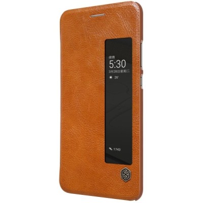 Greznais „Nillkin“ Qin sērijas ādas atvērams brūns Huawei P10 (Huawei Ascend P10) maciņš / Vacins.lv