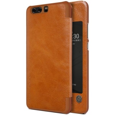 Greznais „Nillkin“ Qin sērijas ādas atvērams brūns Huawei P10 (Huawei Ascend P10) maciņš / Vacins.lv