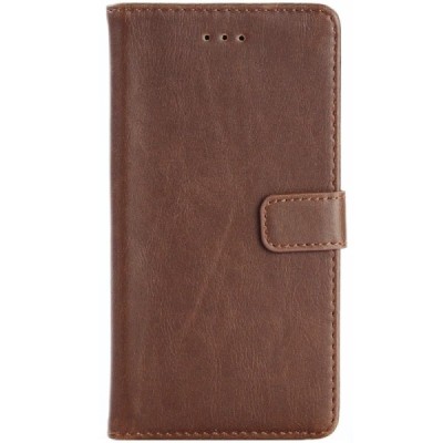 Huawei P9 Lite 2017 (Huawei P8 Lite 2017) atvēramais ādas tumši brūns retro maciņš (maks) / Vacins.lv