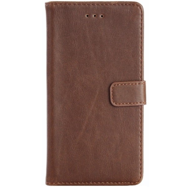 „Retro“ atverčiamas dėklas - tamsiai rudas (P9 Lite 2017)