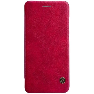 Prabangus „Nillkin“ Qin serijos raudonas odinis atverčiamas Huawei P10 Lite dėklas - knygutė / Priedai.lt