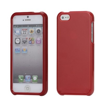 Raudonas Snap-on plastikinis Apple iPhone SE (5, 5s) dėklas (dėkliukas, nugarėlė) / Priedai.lt