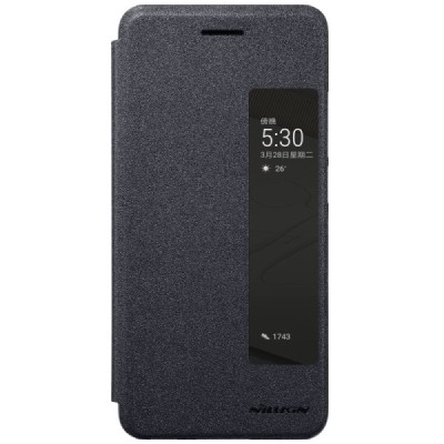 Huawei P10 (Huawei Ascend P10) pilkas odinis atverčiamas Nillkin Sparkle dėklas - knygutė / Priedai.lt