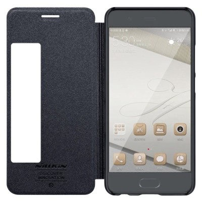 Huawei P10 (Huawei Ascend P10) pilkas odinis atverčiamas Nillkin Sparkle dėklas - knygutė / Priedai.lt