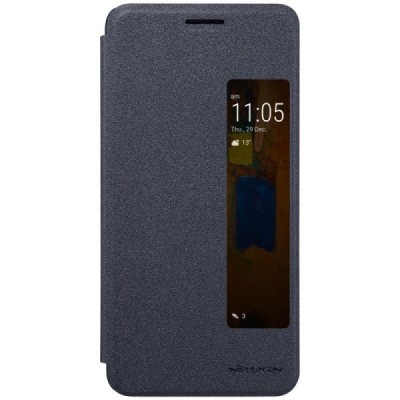 Huawei Mate 9 Pro (Mate 9 Pro Porsche Design) pilkas odinis atverčiamas Nillkin Sparkle dėklas - knygutė / Priedai.lt