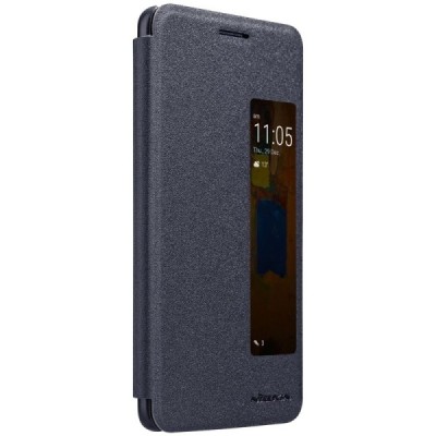 Huawei Mate 9 Pro (Mate 9 Pro Porsche Design) pilkas odinis atverčiamas Nillkin Sparkle dėklas - knygutė / Priedai.lt