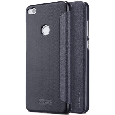 Huawei P9 Lite 2017 (P8 Lite 2017) pilkas odinis atverčiamas Nillkin Sparkle dėklas - knygutė / Priedai.lt