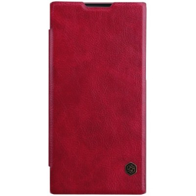 Greznais „Nillkin“ Qin sērijas ādas atvērams sarkans Sony Xperia L1 (G3311, G3312, G3313) maciņš (maks) / Vacins.lv
