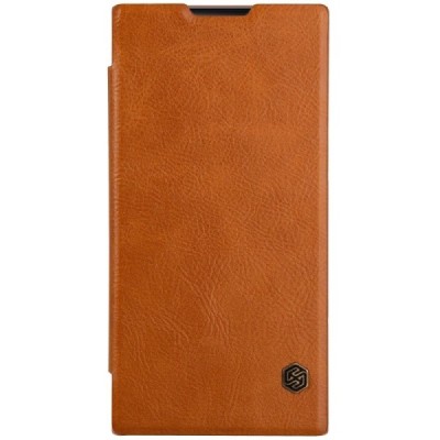 Greznais „Nillkin“ Qin sērijas ādas atvērams brūns Sony Xperia L1 (G3311, G3312, G3313) maciņš (maks) / Vacins.lv