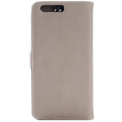 Huawei P10 atverčiamas smėlio spalvos odinis retro dėklas - piniginė / Priedai.lt