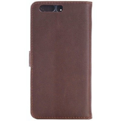 Huawei P10 atverčiamas rudas odinis retro dėklas - piniginė / Priedai.lt