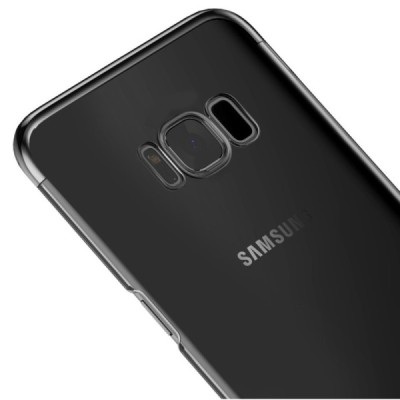 Samsung Galaxy S8 (G950) Baseus Glitter dzidrs (caurspīdīgs) pelēks plastmasas apvalks / Vacins.lv