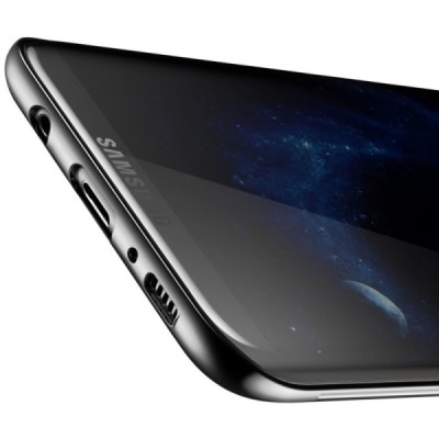 Samsung Galaxy S8 (G950) Baseus Glitter dzidrs (caurspīdīgs) pelēks plastmasas apvalks / Vacins.lv