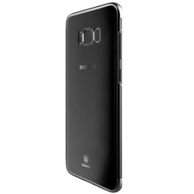 Samsung Galaxy S8 (G950) Baseus Glitter dzidrs (caurspīdīgs) pelēks plastmasas apvalks / Vacins.lv
