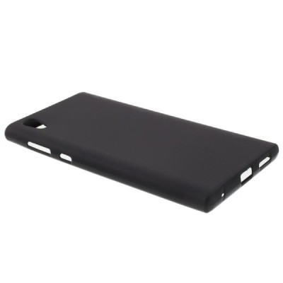 Sony Xperia L1 (G3311, G3312, G3313) cieta silikona (TPU) melns apvalks / vacins.lv