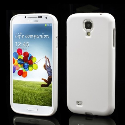 Samsung Galaxy S4 i9505 baltas silikoninis TPU dėklas (dėkliukas, nugarėlė) (Samsung Galaxy S IV i9505, i9500, i9502 dėklas) / P
