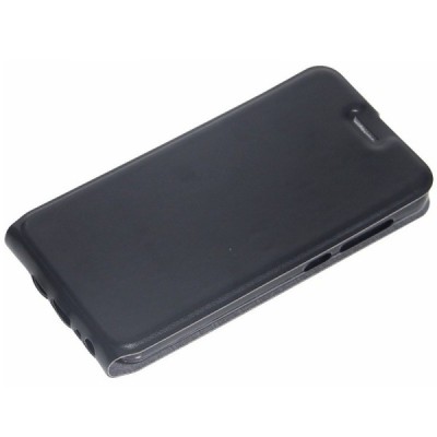 HTC One A9s klasisks ādas vertikāli atvēramais melns maciņš / Vacins.lv