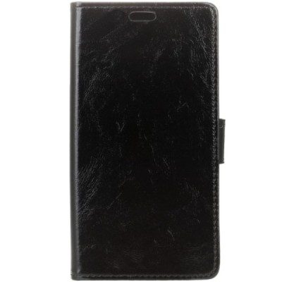 HTC U11 (U11 Dual) atvēramais ādas melns maciņš (maks) / Vacins.lv