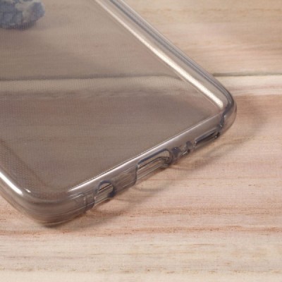 Samsung Galaxy S8 (G950) skaidrus (permatomas) dvigubas kieto silikono TPU ploniausias pasaulyje pilkas dėklas / Priedai.lt