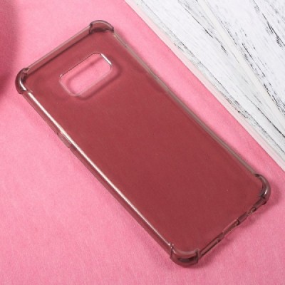 Samsung Galaxy S8 (G950) (permatomas) kieto silikono TPU ploniausias pasaulyje pilkas dėklas / Priedai.lt