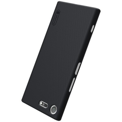 Nillkin Frosted Shield Sony Xperia XZ Premium (Xperia XZ Premium Dual) juodas plastikinis dėklas / Priedai.lt