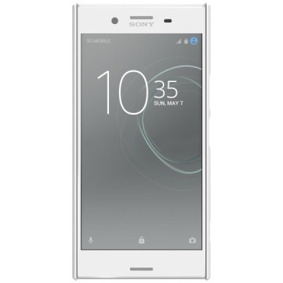 Nillkin Frosted Shield Sony Xperia XZ Premium (Xperia XZ Premium Dual) baltas plastikinis dėklas + apsauginė ekrano plėvelė / Pr