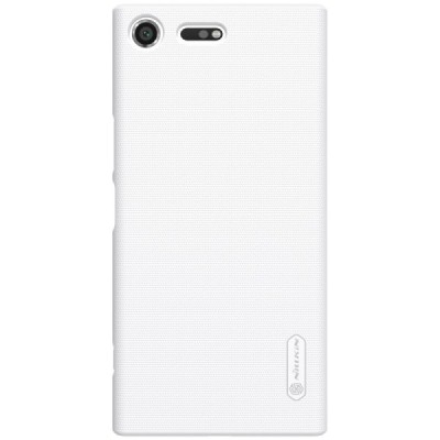 Nillkin Frosted Shield Sony Xperia XZ Premium (Xperia XZ Premium Dual) baltas plastikinis dėklas + apsauginė ekrano plėvelė / Pr