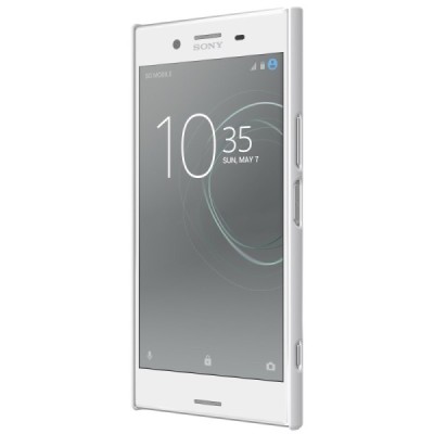 Nillkin Frosted Shield Sony Xperia XZ Premium (Xperia XZ Premium Dual) baltas plastikinis dėklas + apsauginė ekrano plėvelė / Pr