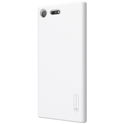 Nillkin Frosted Shield Sony Xperia XZ Premium (Xperia XZ Premium Dual) baltas plastikinis dėklas + apsauginė ekrano plėvelė / Pr