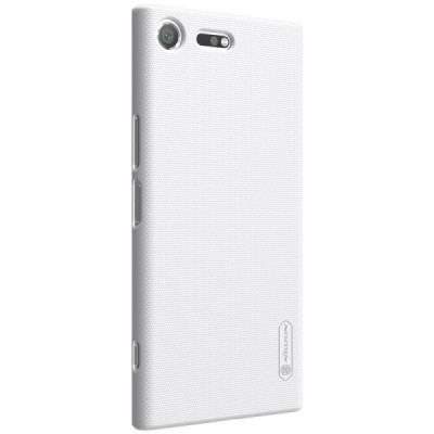 Nillkin Frosted Shield Sony Xperia XZ Premium (Xperia XZ Premium Dual) baltas plastikinis dėklas + apsauginė ekrano plėvelė / Pr