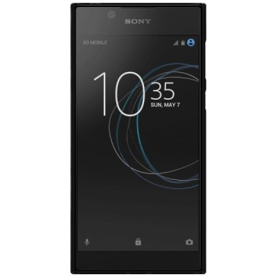 Nillkin Frosted Shield Sony Xperia L1 (G3311, G3312, G3313) juodas plastikinis dėklas + apsauginė ekrano plėvelė / Priedai.lt