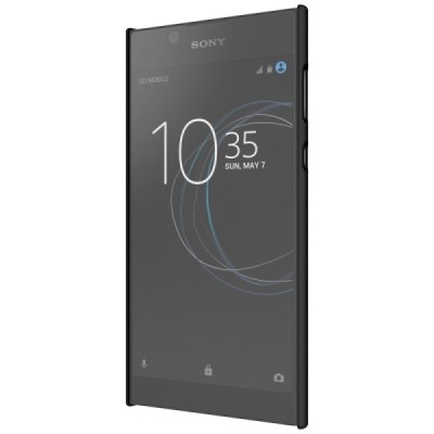 Nillkin Frosted Shield Sony Xperia L1 (G3311, G3312, G3313) juodas plastikinis dėklas + apsauginė ekrano plėvelė / Priedai.lt
