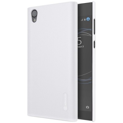 Nillkin Frosted Shield Sony Xperia L1 (G3311, G3312, G3313) baltas plastikinis dėklas + apsauginė ekrano plėvelė / Priedai.lt