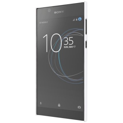 Nillkin Frosted Shield Sony Xperia L1 (G3311, G3312, G3313) baltas plastikinis dėklas + apsauginė ekrano plėvelė / Priedai.lt